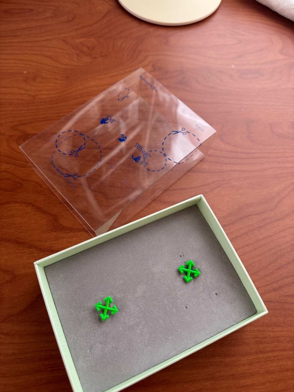 Green Off-White earrings